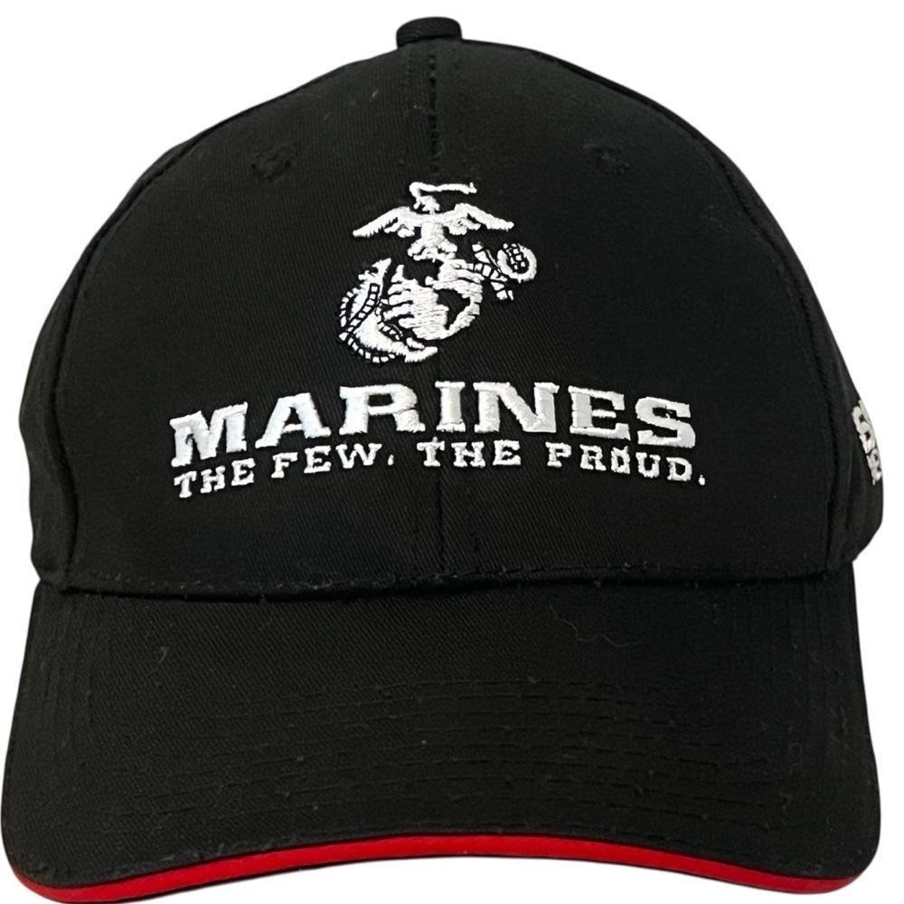 US Marines Adjustable Black Ball Cap by HTT HeadToToe